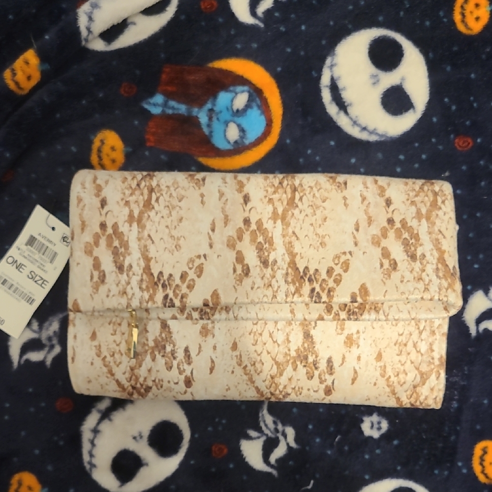 Suede Snake Print Bag NWT